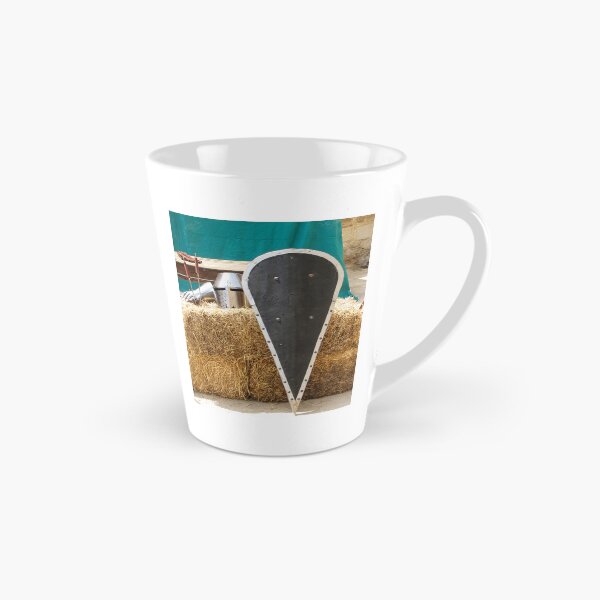 Item preview, Medieval Kite Shield and Helmet Resting on Straw Bales With Gauntlet and Weapons designed and sold by Nmallia.