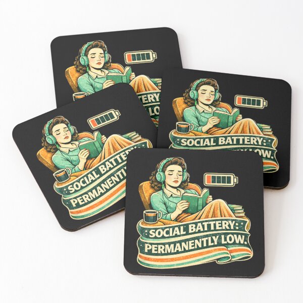 Item preview, Social Battery Permanently Low - Introvert humor designed and sold by SidTastic .