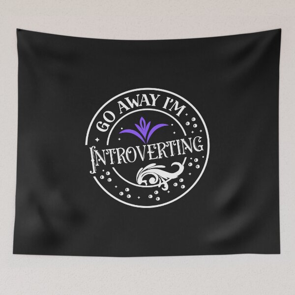 Item preview, Go Away I’m Introverting – Gentle Floral Introvert Quote designed and sold by Aquarius-club.
