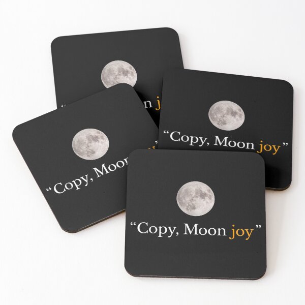 Item preview, Copy Moon Joy Aesthetic Full Moon Typography Space Quote Design designed and sold by Taniyah Gomes.