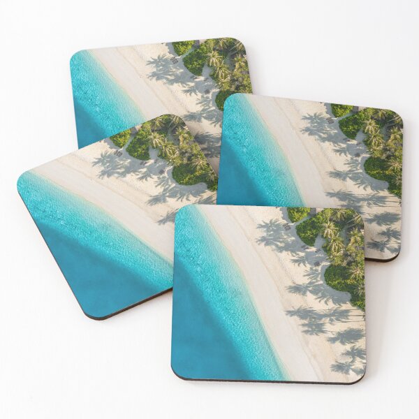 Item preview, Aerial Tropical Beach Turquoise Ocean Palm Trees Summer Coastal Wall Art designed and sold by icemanphotos.