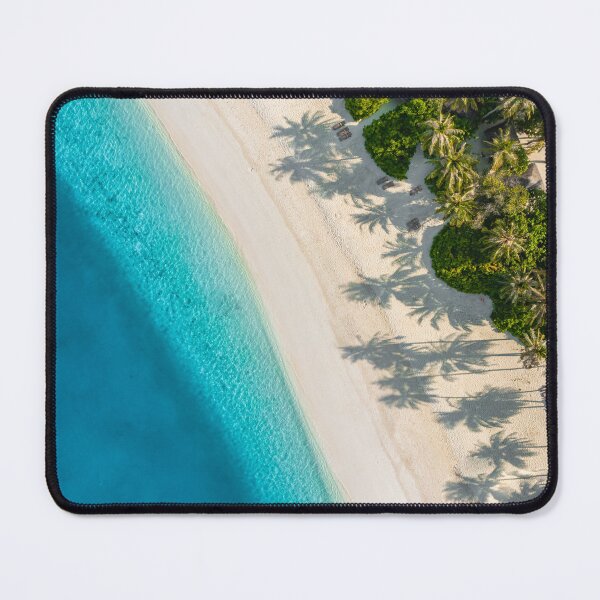 Item preview, Aerial Tropical Beach Turquoise Ocean Palm Trees Summer Coastal Wall Art designed and sold by icemanphotos.