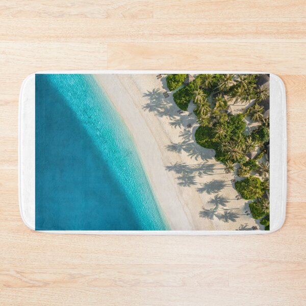 Item preview, Aerial Tropical Beach Turquoise Ocean Palm Trees Summer Coastal Wall Art designed and sold by icemanphotos.