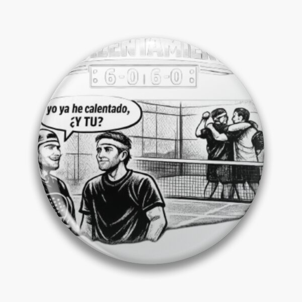 Item preview, The Warm-up 6-0 6-0 - Padel Humor T-Shirt WHITE designed and sold by padel-MR.