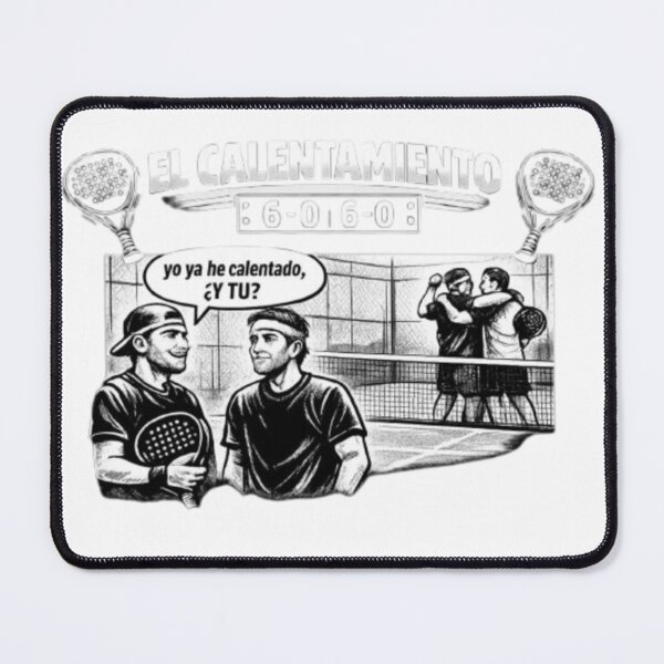 Item preview, The Warm-up 6-0 6-0 - Padel Humor T-Shirt WHITE designed and sold by padel-MR.