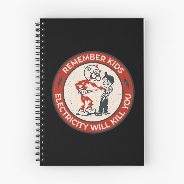 Item preview, Reddy Kilowatt sticker, vintage sparky, funny electrician, remember kids electricity will kill you, electric hazard warning, lineman hard hat  designed and sold by CharmedVille.