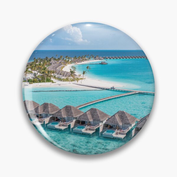 Item preview, Maldives Aerial Beach Luxury Island Ocean View Wall Art designed and sold by icemanphotos.