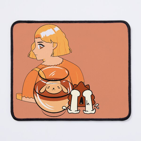 Item preview, Kawaii Dog Pudding – Aesthetic Orange Anime Dessert designed and sold by Kanniax.