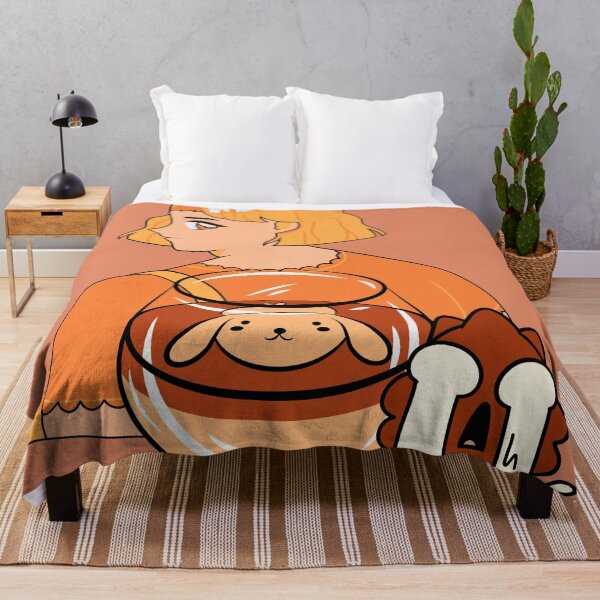 Item preview, Kawaii Dog Pudding – Aesthetic Orange Anime Dessert designed and sold by Kanniax.