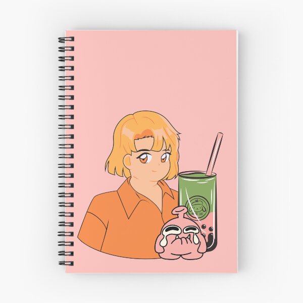 Item preview, Matcha Bubble Tea Time – Aesthetic Orange Anime Girl designed and sold by Kanniax.