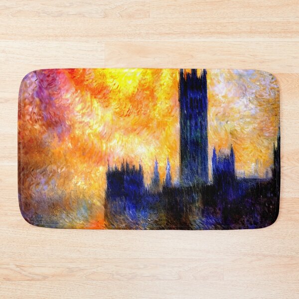 Item preview, Houses of Parliament Sun: Golden Light Breaking Through London Fog  designed and sold by artdesignsnow.