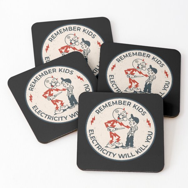 Item preview, Reddy kilowat, retro Electric Warning Cartoon, Dark Humor Distressed Mascot Graphic for Stickers, Tees and Wall Art designed and sold by CharmedVille.