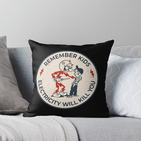 Item preview, Reddy kilowat, retro Electric Warning Cartoon, Dark Humor Distressed Mascot Graphic for Stickers, Tees and Wall Art designed and sold by CharmedVille.