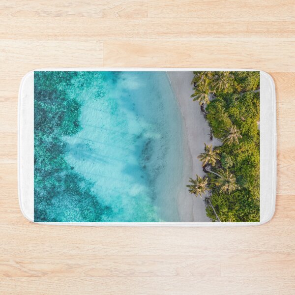 Item preview, Aerial Tropical Beach Turquoise Ocean Sand Texture Coastal Wall Art designed and sold by icemanphotos.