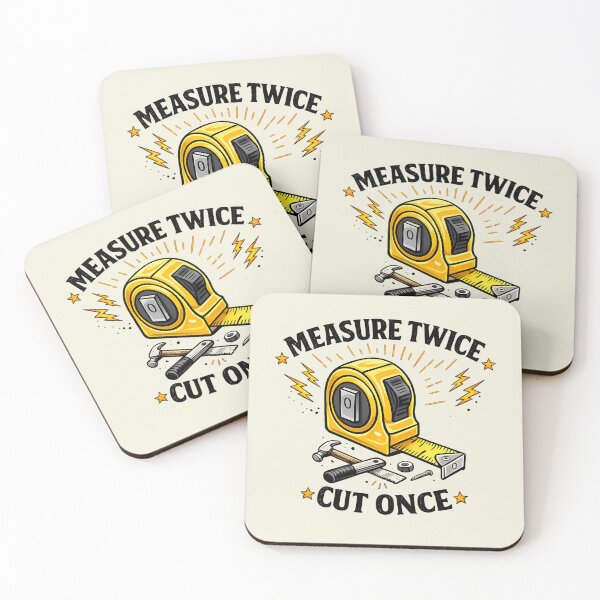Item preview, Measure Twice Cut Once – Funny Builder Shirt, Carpenter & Handyman Tape Measure Design designed and sold by MarJul.