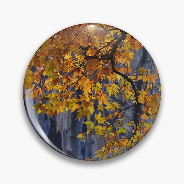 Item preview, Golden Autumn Leaves Over Rocky Cliff designed and sold by onubi.