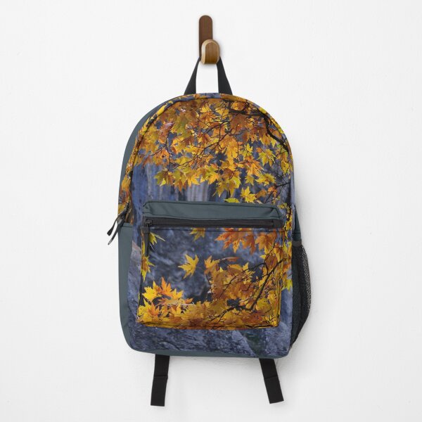 Item preview, Golden Autumn Leaves Over Rocky Cliff designed and sold by onubi.