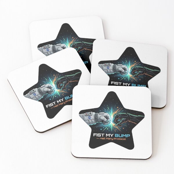 Item preview, Fist My Bump Sci-Fi Sticker  Project Hail Mary Inspired Space Friendship Minimal Design designed and sold by Elviqus Shop.