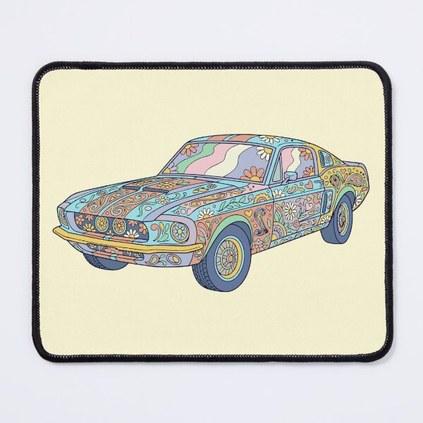 Item preview, Psychedelic 1960s Muscle Car Art - Retro Flower Power Mustang designed and sold by DeeLulu.