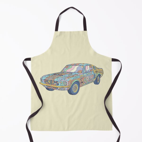 Item preview, Psychedelic 1960s Muscle Car Art - Retro Flower Power Mustang designed and sold by DeeLulu.