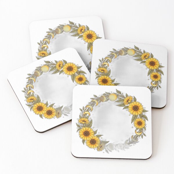 Item preview, Moon Phase Sunflower Wreath designed and sold by pumsquare.