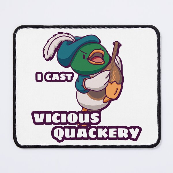 Item preview, Vicious Quackery – Bard Duck Playing Lute – Funny DnD Pun Design designed and sold by dittoon.