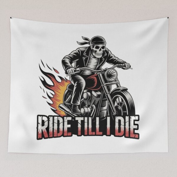 Item preview, Ride Till Die Skeleton Rider designed and sold by KAVRAO.