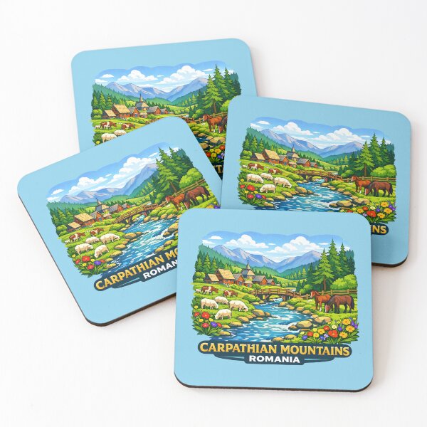 Item preview, Romania Carpathian Mountains - Village River Landscape designed and sold by Myra365Art.