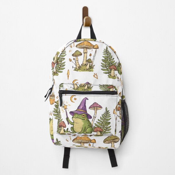 Item preview, magical wizard frog cottagecore pattern designed and sold by ArtivioShop.