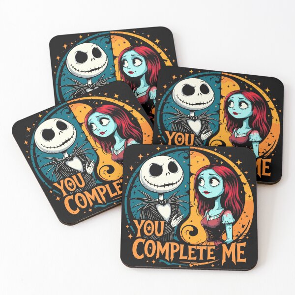 Item preview, Design You complete me "Skellington and Sally" designed and sold by EzequielBC.