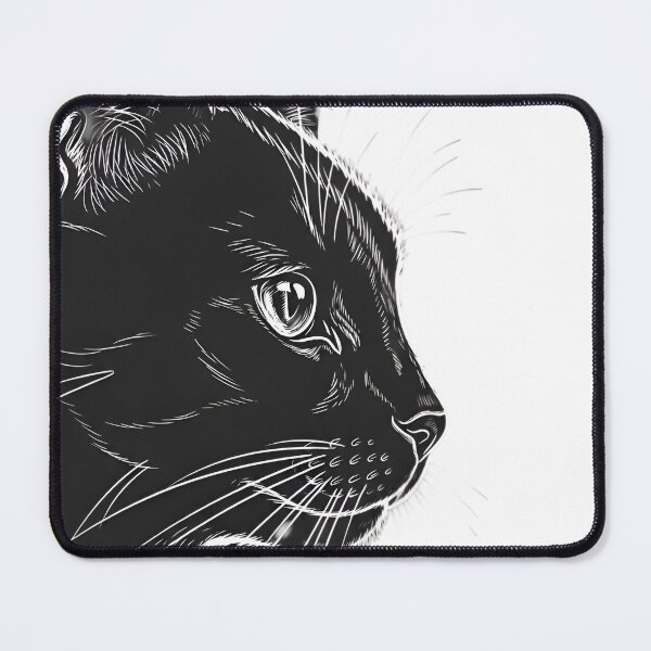 Item preview, Minimal Cat Sketch Line Art – Hand Drawn Monochrome Cat Illustration designed and sold by avwear.