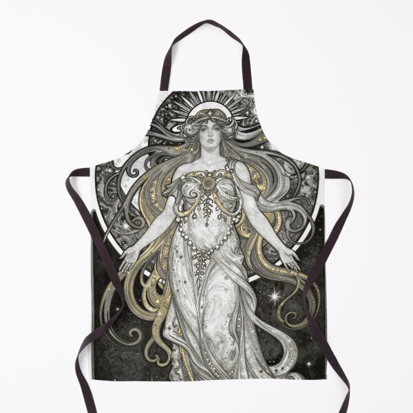 Item preview, Art Nouveau Celestial Moon Goddess Illustration designed and sold by NEOCHRONOS.