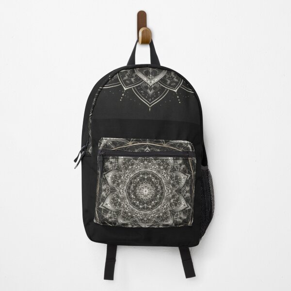 Item preview, Black & White Mandala Sacred Geometry Design with Gold Accents – Minimal Elegant Symmetrical Art designed and sold by ArtivaNest.