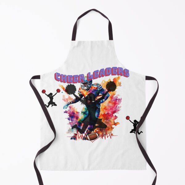 Item preview, Colorful American Football Player With Cheer Leaders Text, Watercolor Splash and Heartbeat Graphic designed and sold by FireOrchid.