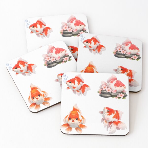 Item preview, Goldfish Sakura Blossom Red Orange  designed and sold by JessArty ⭐⭐⭐⭐⭐.