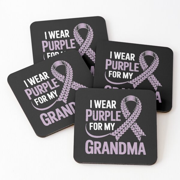 Item preview, I Wear Purple for My Grandma – Alzheimer's Awareness | Purple Ribbon Support designed and sold by TrendPrinter.