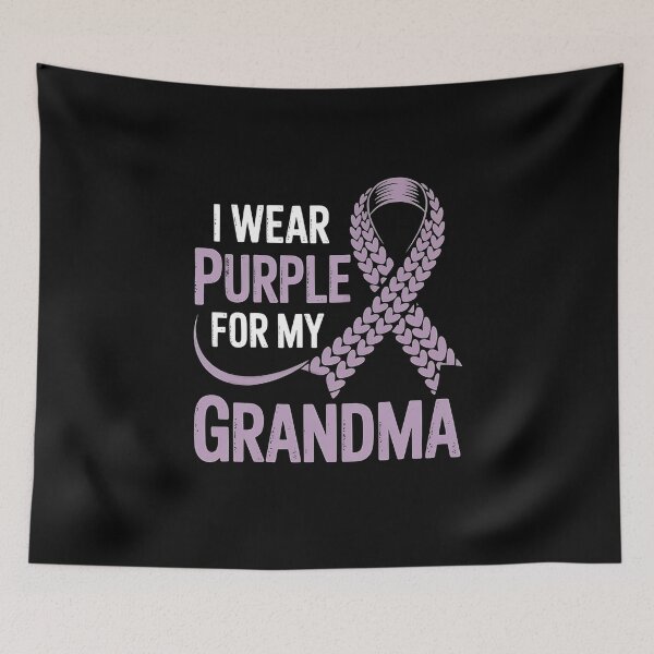 Item preview, I Wear Purple for My Grandma – Alzheimer's Awareness | Purple Ribbon Support designed and sold by TrendPrinter.