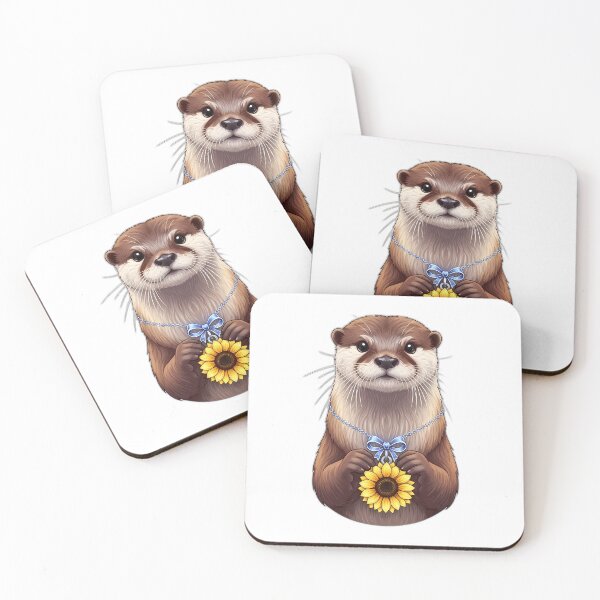 Item preview, Otter Sunflower Charm designed and sold by pumsquare.