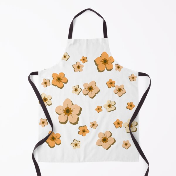Item preview, Retro Floral Repeat Pattern with Beige Flowers on Transparent Background designed and sold by Aidile.