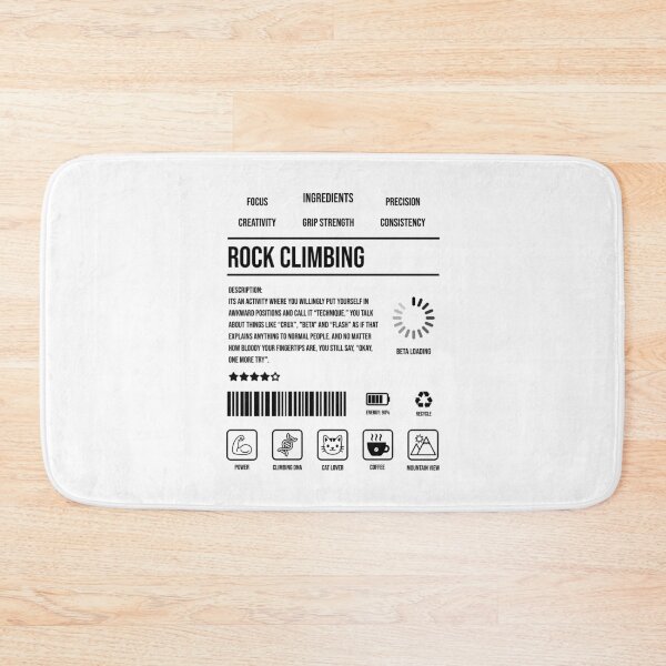 Item preview, Rock climbing: a funny description with hobby and energy indicator designed and sold by Bouldershop.