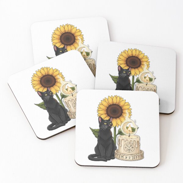 Item preview, Black Cat Sunflower Candle designed and sold by pumsquare.