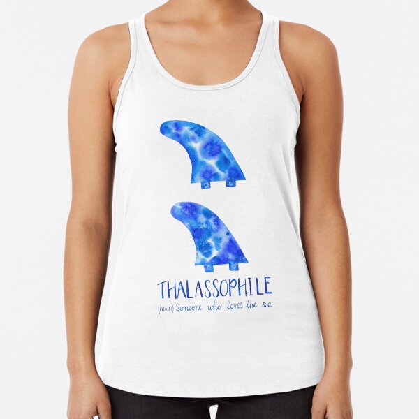Surfboard Fins - Thalassophile Racerback Tank Top