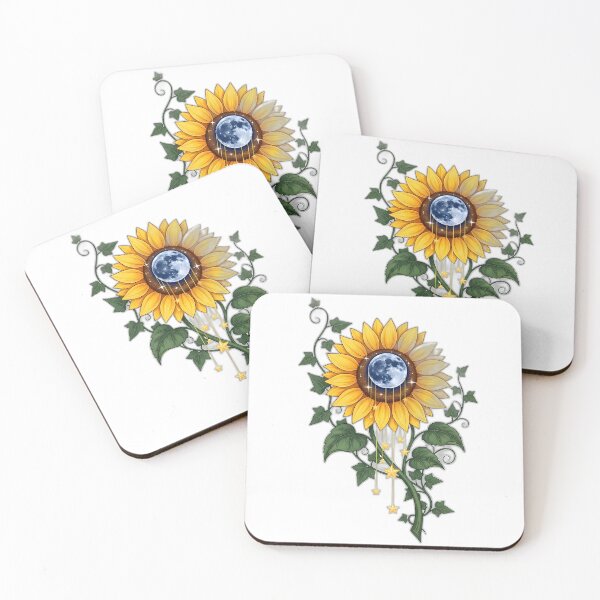 Item preview, Navy Moon Sunflower Emblem designed and sold by pumsquare.