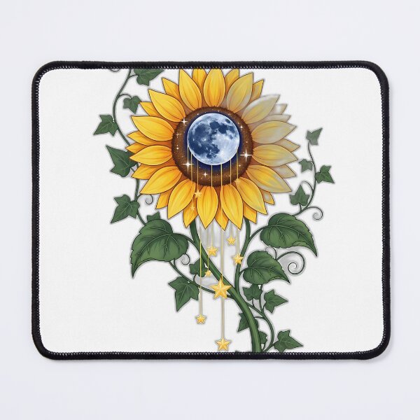 Item preview, Navy Moon Sunflower Emblem designed and sold by pumsquare.
