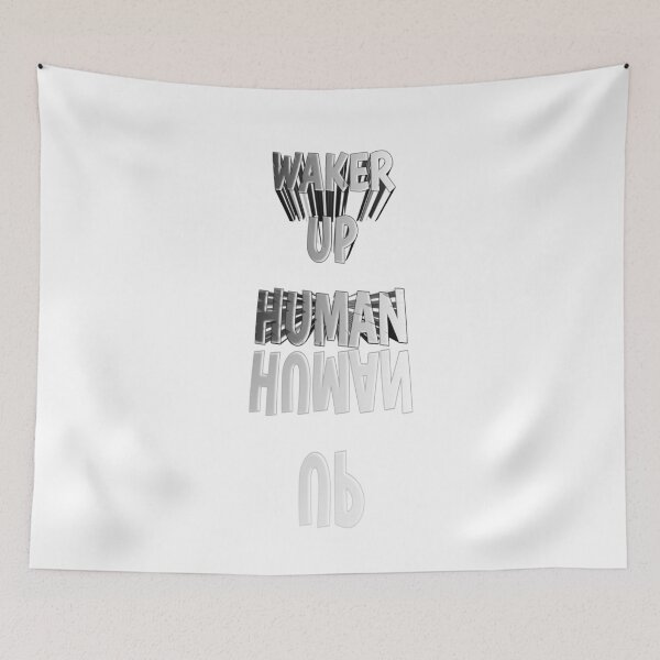 Item preview, WAKER UP HUMAN – 3D Bold Typography Design designed and sold by 1TruthMatrix.