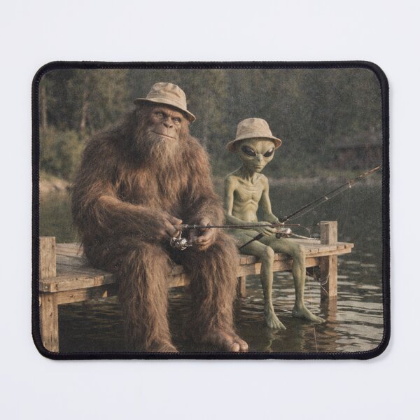 Item preview, Bigfoot Alien Fishing Funny Men UFO Sasquatch Lovers designed and sold by will freed18.