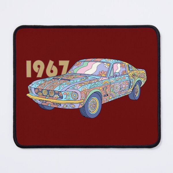 Item preview, 1967 Psychedelic Flower Power Mustang Cobra Art designed and sold by Far Out Goods.