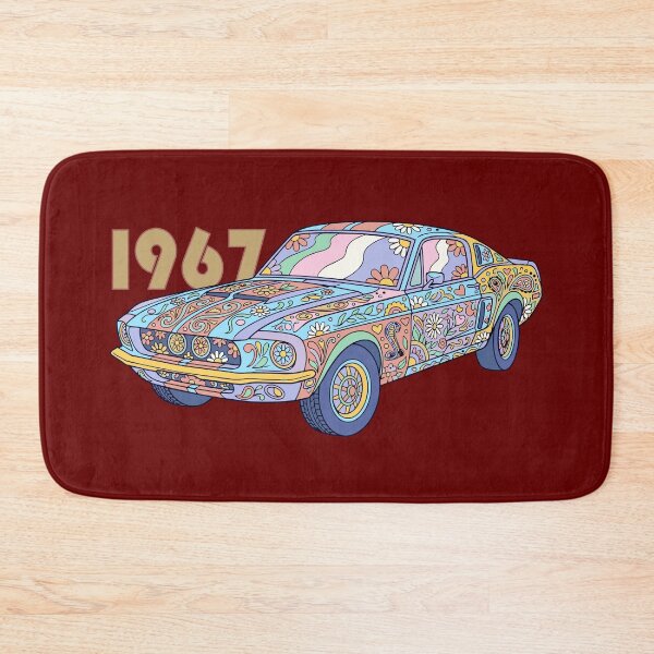 Item preview, 1967 Psychedelic Flower Power Mustang Cobra Art designed and sold by Far Out Goods.