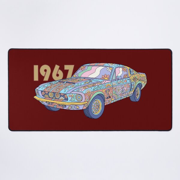 Item preview, 1967 Psychedelic Flower Power Mustang Cobra Art designed and sold by Far Out Goods.