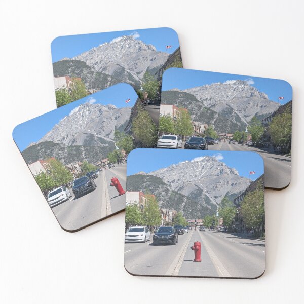 Item preview, Banff High street With Cascade Mountain designed and sold by merloonePrints.
